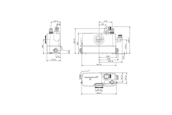 Канализационный насос Grundfos 620 Вт WC-1